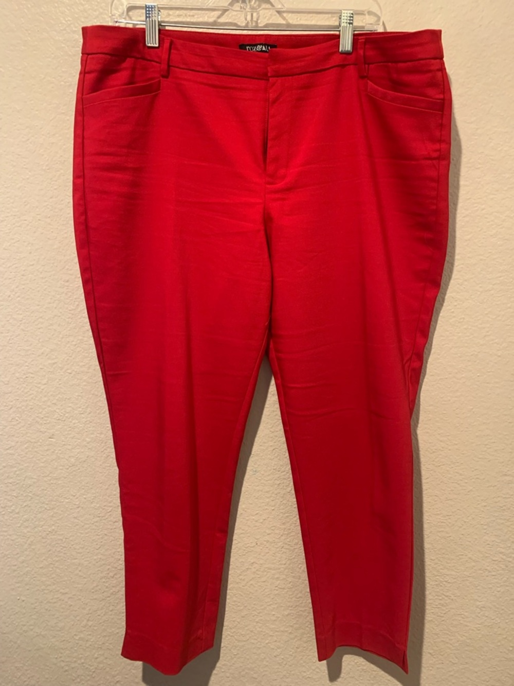 Roz & Ali Bright Red Pants - Picture 6 of 14